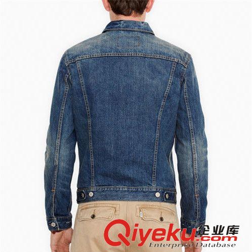 【10月份新貨如下】 外貿(mào)原單 le*家男士休閑牛仔夾克外套 翻領(lǐng)英倫風修身夾克原始圖片2