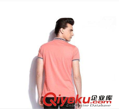【品牌分類】 卡賓男裝 2014夏裝新品純棉男POLO衫潮男繡花修身T恤3132132035