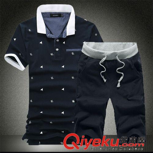 時尚運動裝 批發免費加盟男裝 2014 時尚精品男士POLO衫套裝 M-2XL Jq6i14Y04原始圖片2