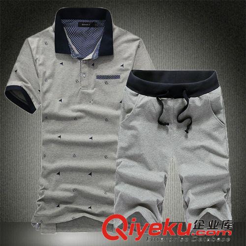 時尚運動裝 批發免費加盟男裝 2014 時尚精品男士POLO衫套裝 M-2XL Jq6i14Y04原始圖片3