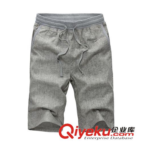 大碼男裝 批發1件代發男裝 2014夏季 爆款人氣亞麻大碼短褲男 ZJ2p1148885原始圖片3