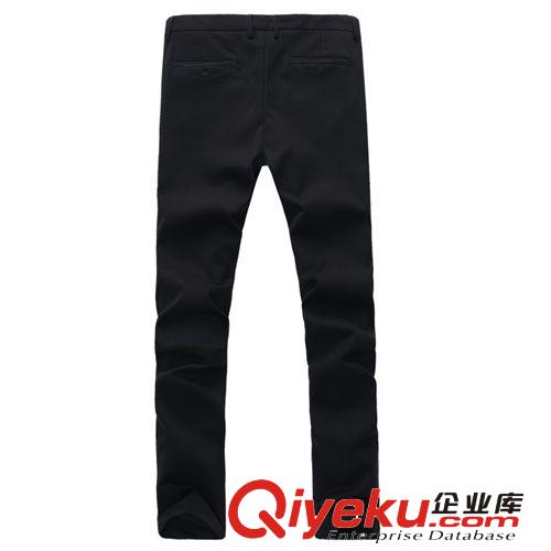 時(shí)尚休閑褲 批發(fā)免費(fèi)代理男裝 秋季男裝時(shí)裝褲時(shí)尚紐扣裝飾修身款彈力休閑褲原始圖片2
