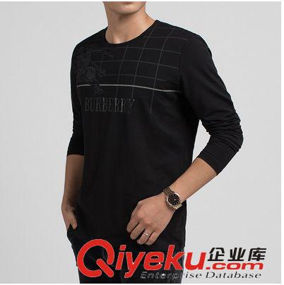 時尚T恤長袖 批發(fā)1件代發(fā)男裝 新款時尚休閑男式圓領(lǐng)長袖T恤 3色 Jwrp46y20原始圖片3