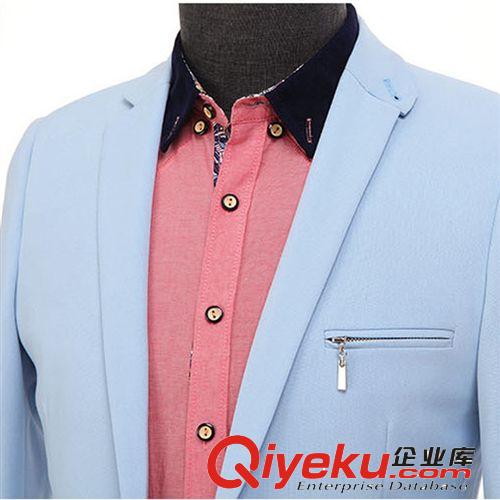 時(shí)尚小西裝 批發(fā)免費(fèi)代理男裝 時(shí)尚休閑西裝外套 韓版修身型便裝小西服4X671原始圖片3