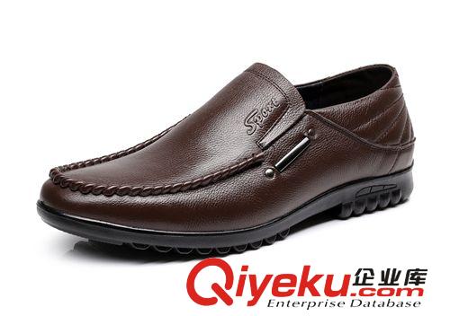 2014皮爾卡丹男鞋 2014新款男單鞋 頭層牛皮軟底豆豆鞋 商務休閑英倫潮流zp男鞋