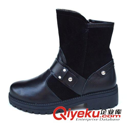 8.1~8.31上架 春秋歐美新款女靴 真皮柳釘皮帶扣羅馬短靴 平底舒適短靴 代發(fā)貨