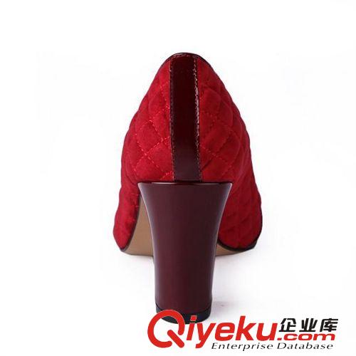 7.1~7.31上架 歐美gd女鞋批發(fā) 淺口套腳拼色防水臺zp女鞋 粗跟OL舒適高跟鞋原始圖片3