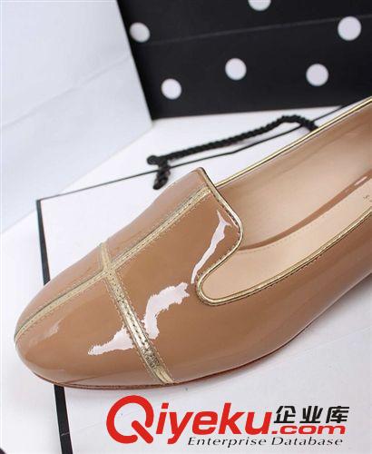 2.1~2.28上架 外貿(mào)女鞋批發(fā)VC單鞋 牛漆皮圓頭低跟裸色單鞋 英倫四季OL休閑鞋原始圖片2