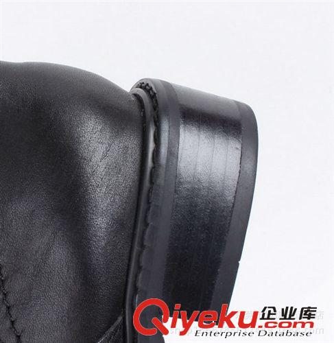 10.1~10.31上架 外貿(mào)新款側(cè)拉鏈 鉚釘皮帶扣短靴 機(jī)車靴 圓頭女靴騎士靴