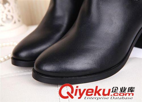 9.1~9.30上架 2014秋冬季新款外貿單靴zp女靴 粗跟裸靴黑色馬丁靴一件代發原始圖片3