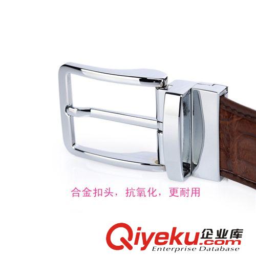 鱷魚皮具 zp特賣！泰國 鱷魚皮皮帶男士 鱷魚皮男士腰帶 zp皮帶 可針扣原始圖片3