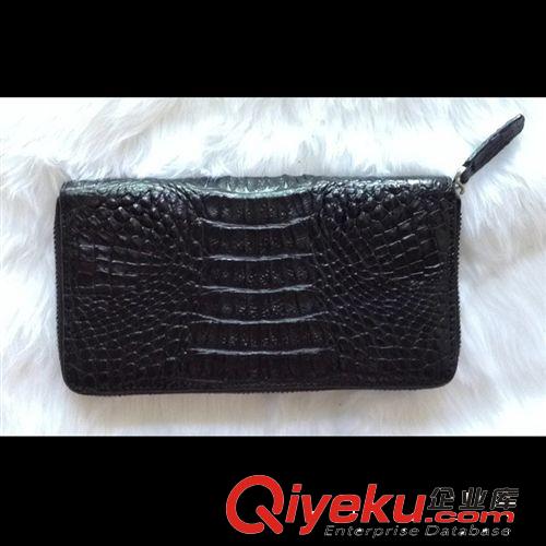鱷魚皮具 工廠直銷批發！鱷魚皮背骨錢包zp男女士通用長款拉鏈錢包零錢包