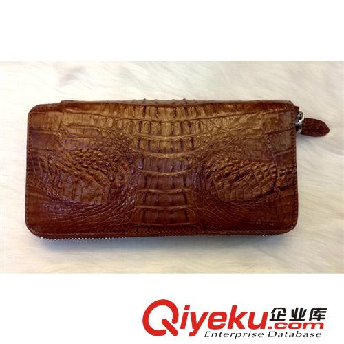 鱷魚皮具 清倉特賣！新加坡凱門鱷魚皮手包zp男士手拿包加大長款錢包