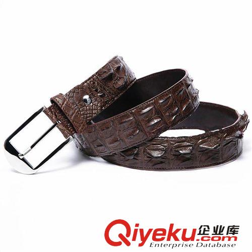 鱷魚皮具 整皮無拼接進口尼羅鱷魚皮大骨腰帶zp男士皮帶針扣款
