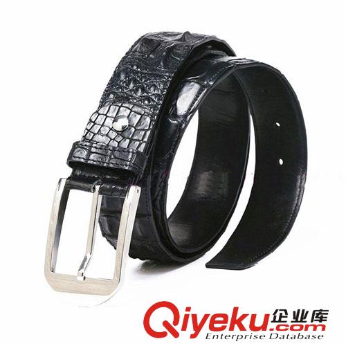 鱷魚皮具 整皮無拼接進口尼羅鱷魚皮大骨腰帶zp男士皮帶針扣款
