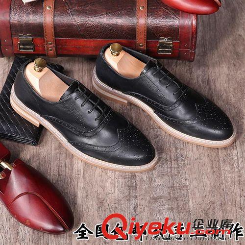 布洛克男鞋 zara2014新款布洛克牛皮男鞋 商務(wù)休閑zp鞋白領(lǐng)純色頭層牛皮鞋原始圖片3