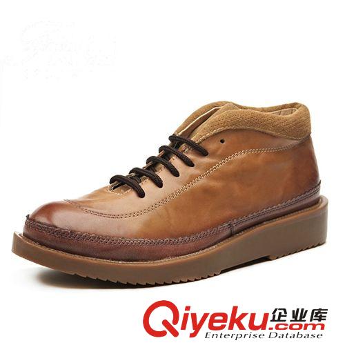 布洛克男鞋 zara2014新款布洛克牛皮男鞋 商務(wù)休閑zp鞋白領(lǐng)純色頭層牛皮鞋
