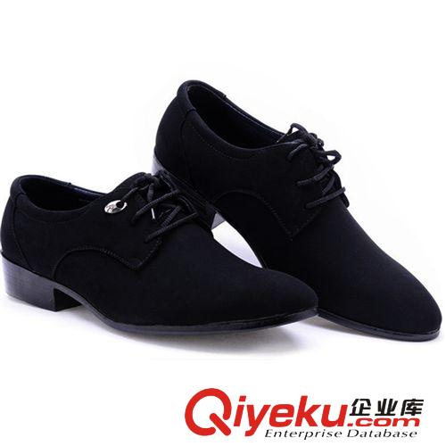 皮鞋 包郵男士尖頭系帶皮鞋英倫時尚經典復古磨砂皮鞋結婚宴會潮流男鞋