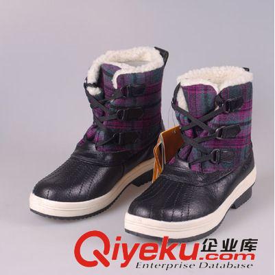徒步鞋 鄧祿普2420704頭層皮中低幫戶外鞋雪地靴新雪麗保暖女士秋冬款