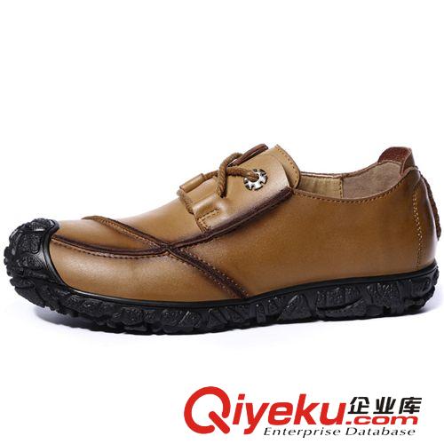 休閑皮鞋 代發新款頭層牛皮皮鞋  低幫系帶休閑皮鞋 單鞋男 時尚刀疤鞋批發