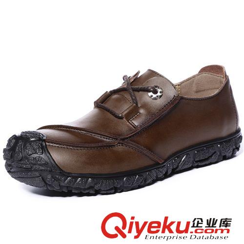 休閑皮鞋 代發新款頭層牛皮皮鞋  低幫系帶休閑皮鞋 單鞋男 時尚刀疤鞋批發
