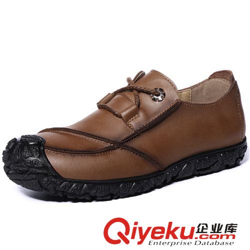 休閑皮鞋 代發新款頭層牛皮皮鞋  低幫系帶休閑皮鞋 單鞋男 時尚刀疤鞋批發