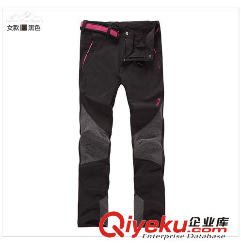 沖鋒衣褲 廠家批發情侶沖鋒褲 防風防水軟殼沖鋒褲 男女保暖透氣軟殼褲代發原始圖片3
