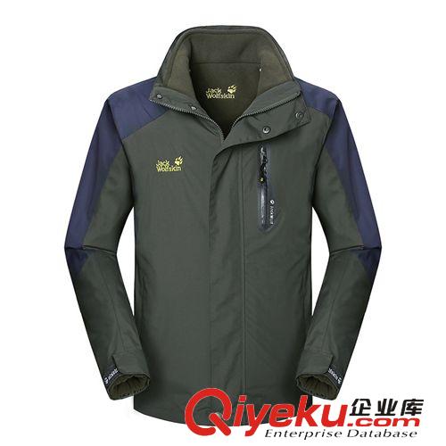 沖鋒衣褲 三合一兩件套戶外沖鋒衣男 抓絨內膽保暖防風水登山服一件代發(fā)