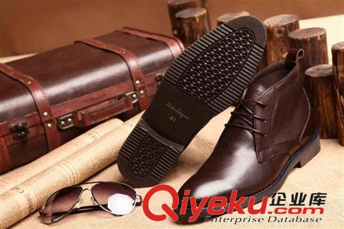 高品質男鞋男靴 一件代發(fā)秋冬新款男士原單真皮時尚經典商務男鞋潮皮鞋高幫品牌鞋原始圖片3