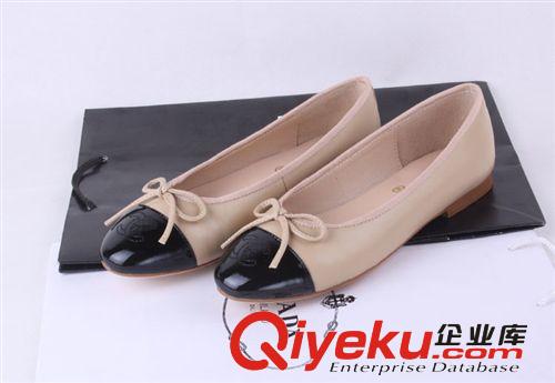 季節(jié) 一件代發(fā)歐美春秋新款潮外貿(mào)大碼女鞋真皮羊皮蝴蝶結(jié)平底女單鞋原始圖片2