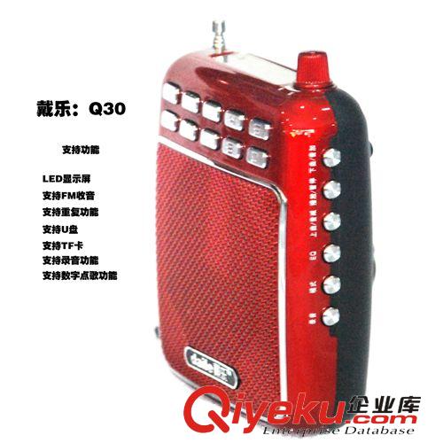 擴(kuò)音器 爆款戴樂(lè)Q30多功能便攜式插卡擴(kuò)音器數(shù)字點(diǎn)選唱戲