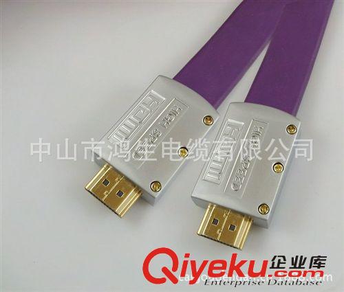 HDMI 扁線類 標準HDMI高清連接線 HDMI扁線 M/M 紫色扁線金屬頭