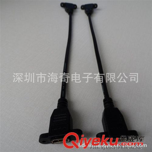 HDMI公對(duì)母連接線 供應(yīng)hdmi系列 高清HDMI F/F 帶耳朵連接線