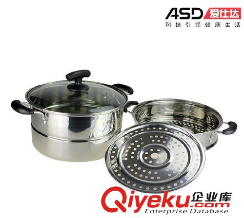 不銹鋼鍋具 愛仕達蒸鍋 不銹鋼蒸鍋二層28cm 電磁爐蒸鍋蒸籠JX1528 zp原始圖片2