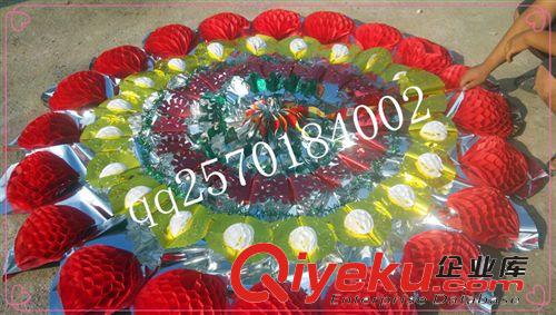 亮紙花圈 tj2.2米雙球手提袋亮花圈帶架子河北紙活廠家批發大全