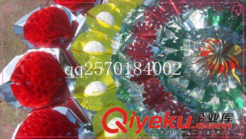 亮紙花圈 殯葬用品精品亮花圈2米雙球花心河北紙活廠家低價直銷原始圖片2
