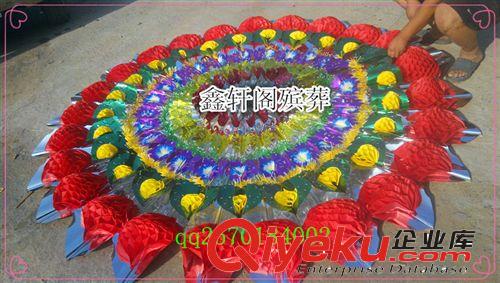 亮紙花圈 tj2.2米雙球手提袋亮花圈帶架子河北紙活廠家批發大全