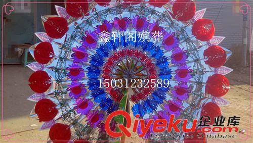 亮紙花圈 廠家直銷tj花圈1.8米拉花花圈亮花圈殯葬用品大全