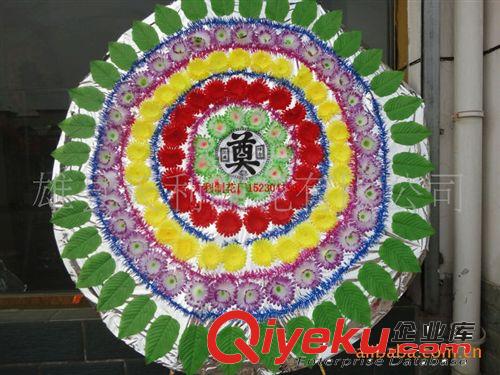 ***熱銷絹花圈*** 熱銷折疊傘式布花圈【小額批發】殯葬花圈批發 廠家加工定做原始圖片3