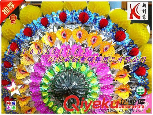 華貴精品亮花圈 gd花圈批發 2米盒裝精品好白料雙球亮紙花圈 花圈廠家定做批發原始圖片2