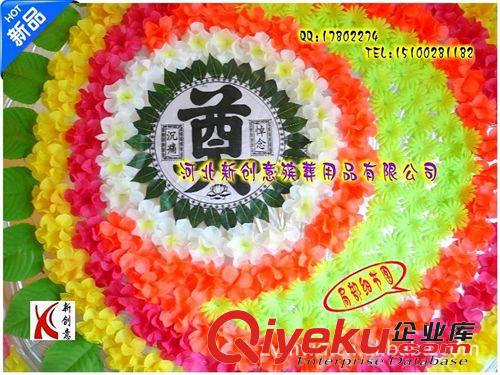 絢麗仿真花造型絹花圈 新款1米8造型絹花圈--日月同輝 雙底 仿真花 新創意花圈廠家批發