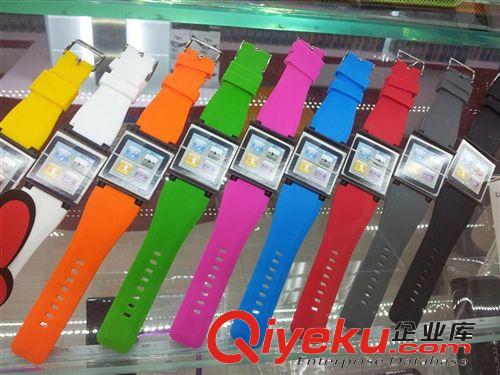 蘋果專區(qū) 現(xiàn)貨混批 ipod nano6手表帶 硅膠表帶 Q1盒裝