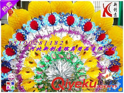 華貴精品亮花圈 gd1米8盒裝好白料精品雙球亮紙花圈 新創(chuàng)意殯葬花圈用品批發(fā)原始圖片2