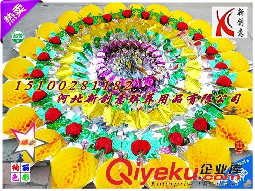 華美熱銷亮花圈 低價熱銷 2米2大球雙球亮紙花圈 新創意殯葬花圈用品批發原始圖片3