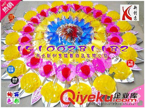 華美熱銷亮花圈 低價花圈批發(fā) 1.8米雙球加葉亮花圈 亮紙花圈廠家制作批發(fā)原始圖片3