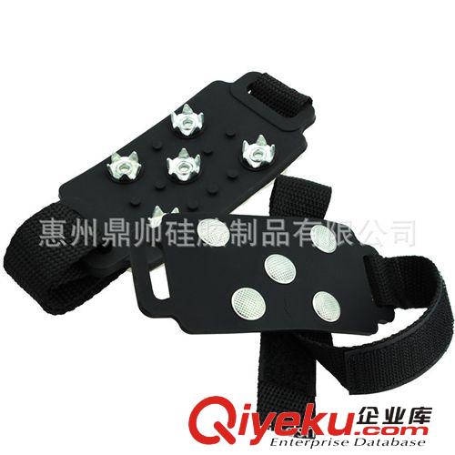 硅膠簡(jiǎn)易鞋套 雪地防滑戶外 高拉力錳鋼防滑鞋套 五齒冰爪 戶外冰地雪地用品