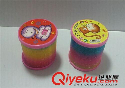 混批商品 新款地攤玩具 魔幻燈光彩虹圈　益智彩虹圈　彈簧圈玩具原始圖片3