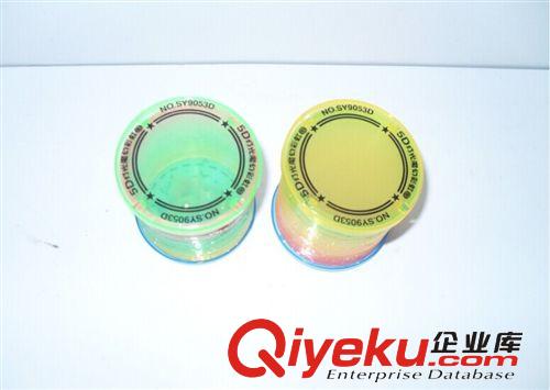 彩虹圈 9053D 5D魔幻燈光彩虹圈 透明蓋子彩虹圈 彈簧圈 兒童益智玩具原始圖片3