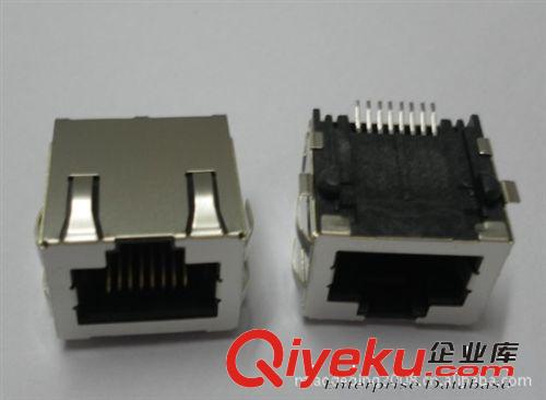 RJ45帶LED燈 56系列帶燈SMT RJ45貼片型帶定位柱8P8C網(wǎng)絡(luò)插座水晶頭母座