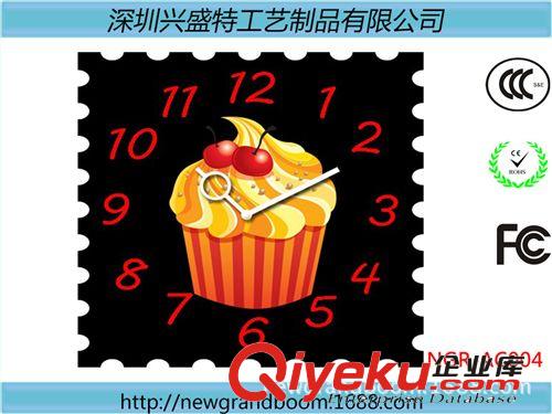 亞克力掛鐘 亞克力掛鐘 創意方形郵票鐘表 彩色廣告印刷 低價批發原始圖片3